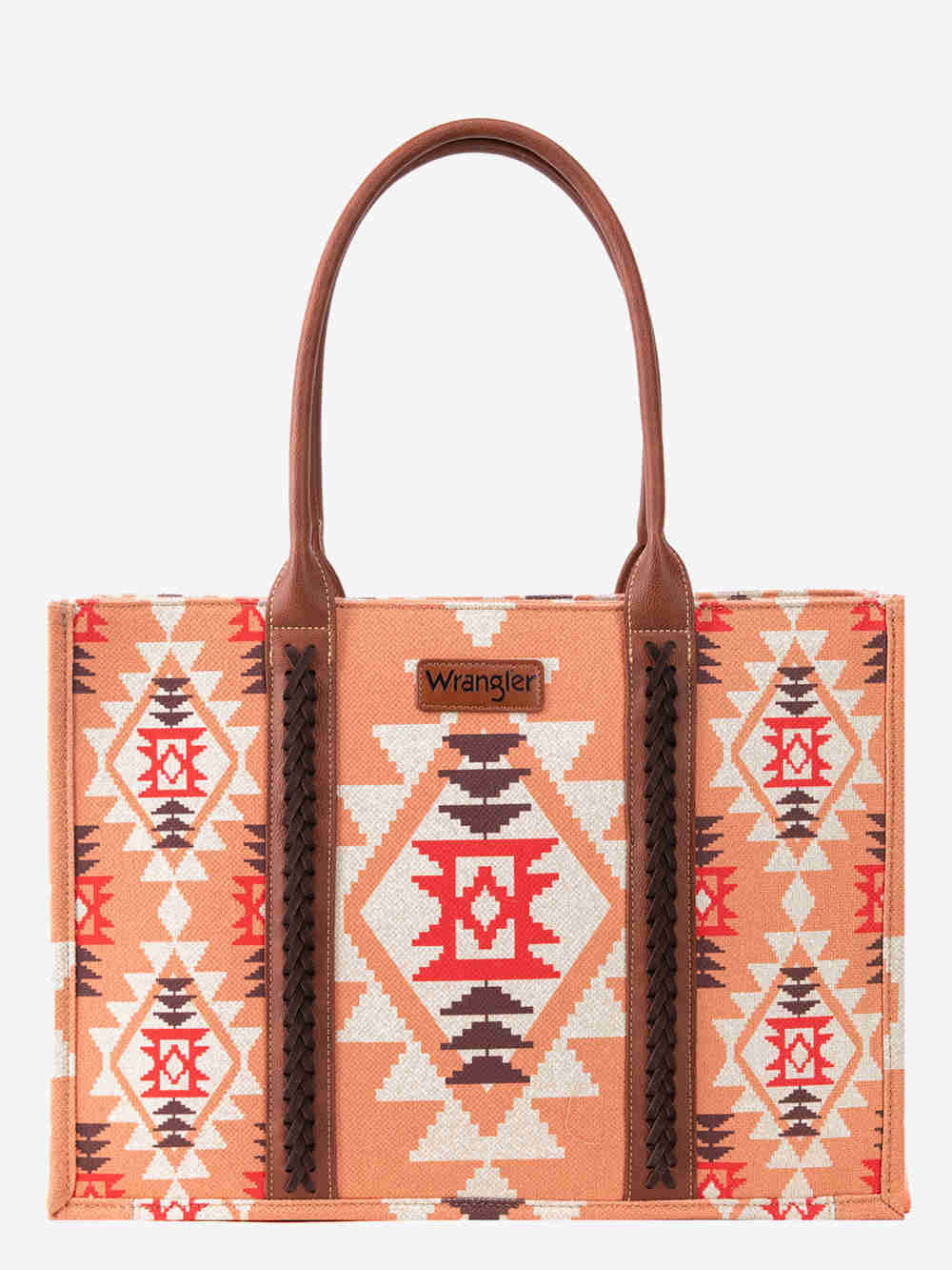 Wrangler Peach Southwestern Large Tote Bag