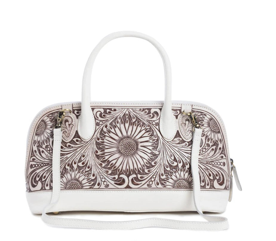 Winslow Creek Tooled Satchel Crossbody