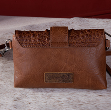 Load image into Gallery viewer, Wrangler Brown Embossed Croc Mini Crossbody
