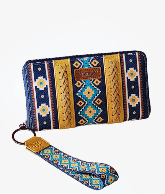 Wrangler Navy Southwestern Wallet