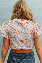 Running Horse Flutter Top