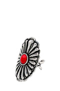 Coral Concho Cuff Ring