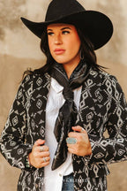 Black Paisley Wild Rag