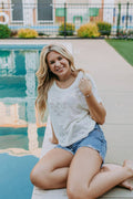 White Aztec Knit Blouse
