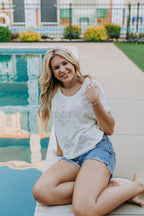 White Aztec Knit Blouse
