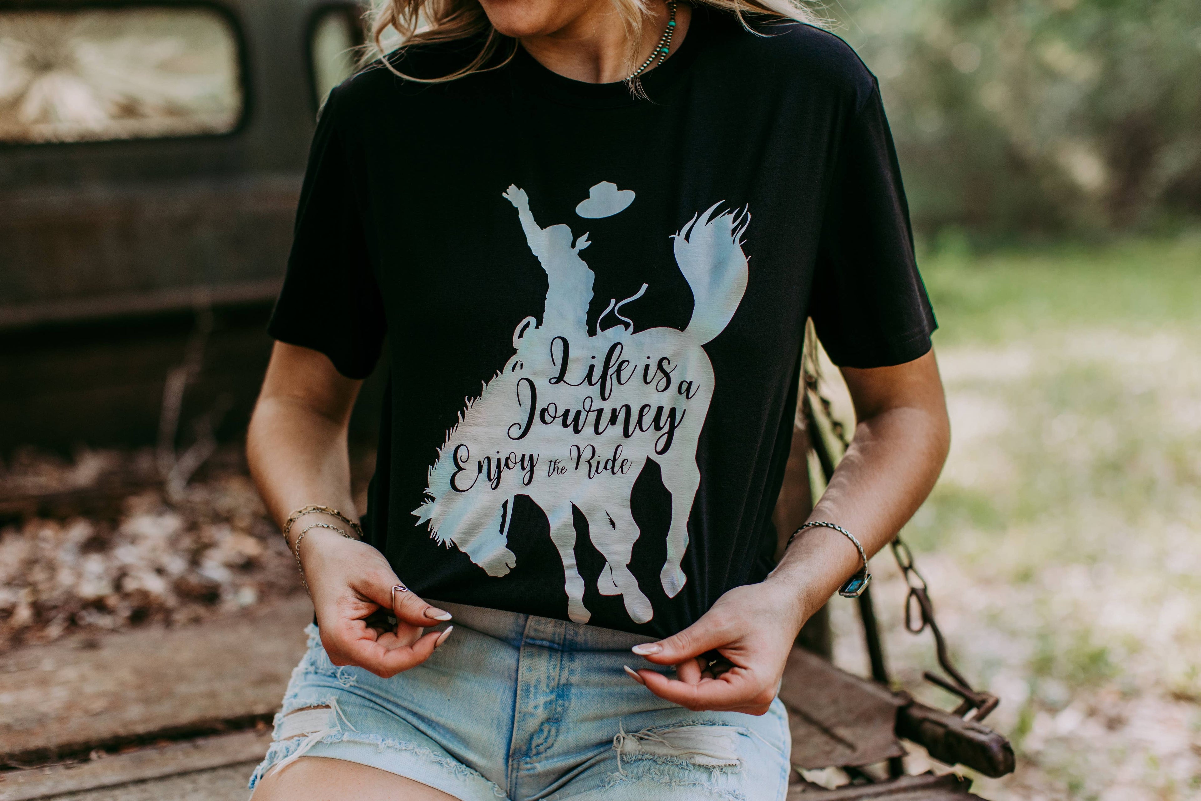 Enjoy the ride Gold Tee