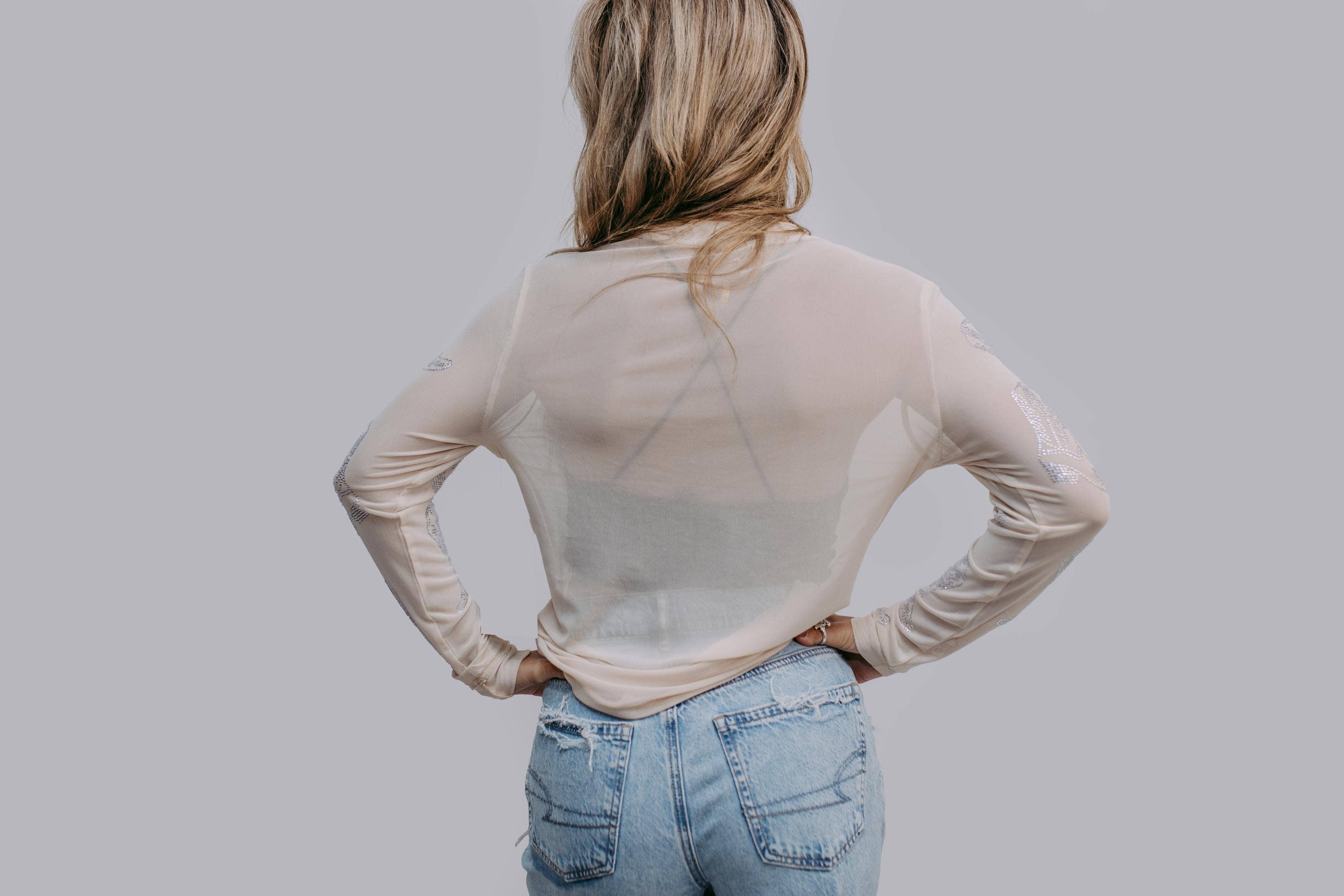 Sparkle Boots Mesh Top