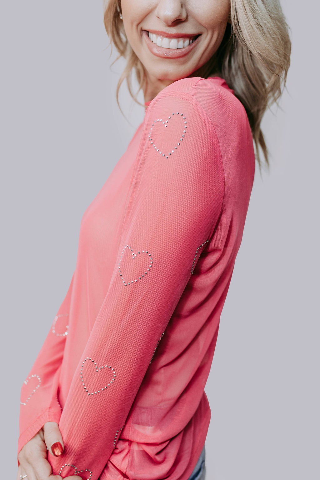 XOXO Pink Mesh Top