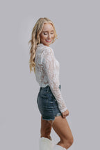 Ivory Roses Lace Top