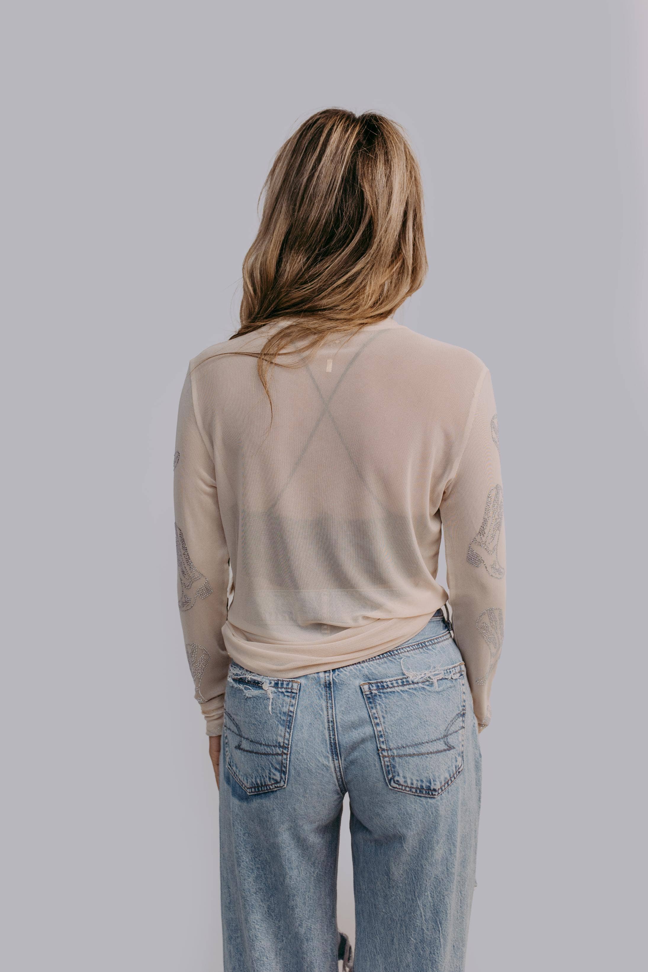 Sparkle Boots Mesh Top