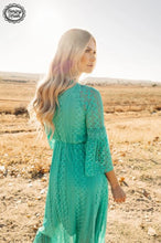 Load image into Gallery viewer, Victorian Lace Turquoise Dress
