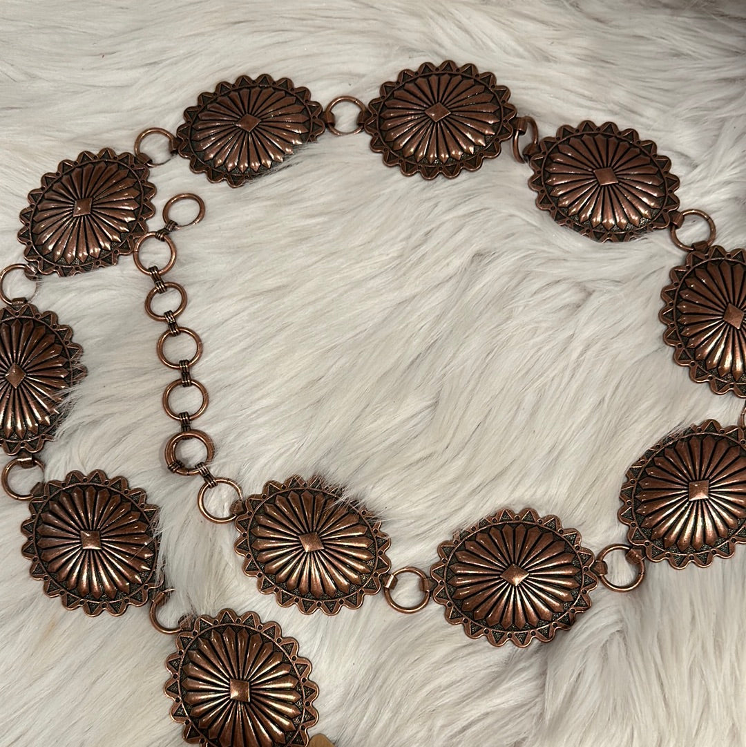 Coppertone Concho Belt