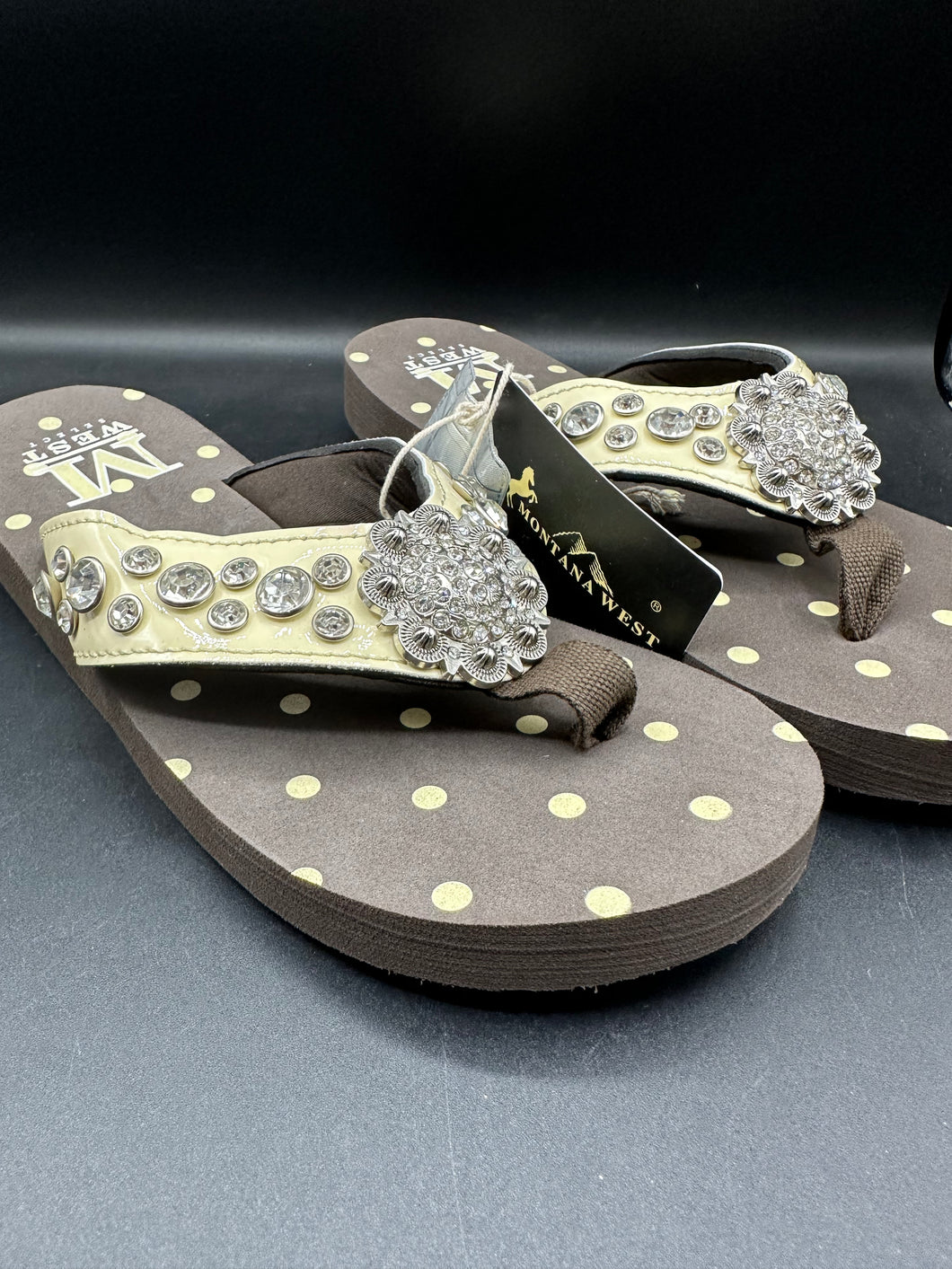 Beige Bling Flip Flop