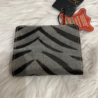Zebr-Print Leather Card Holder