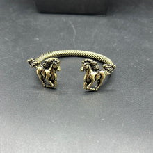 Load image into Gallery viewer, Gold Horse Cuff Bracelet
