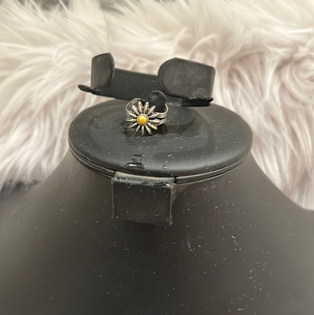 Yellow Burst Cuff Ring