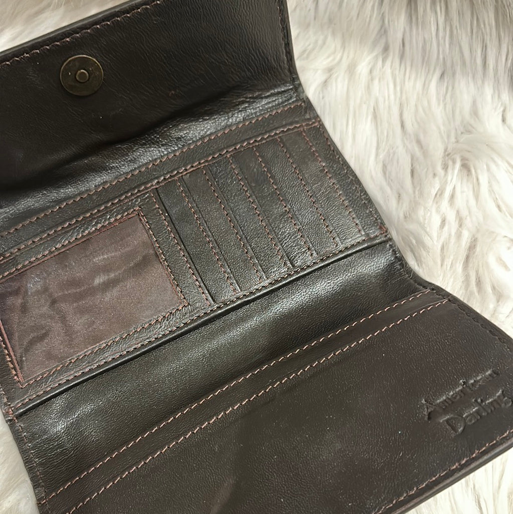 Black Tooled Leather Wallet