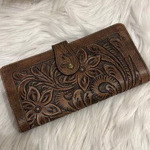 Load image into Gallery viewer, Tooled Leather Floral Wallet
