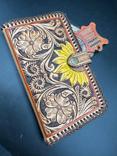 Load image into Gallery viewer, Sunflower Tooled Wallet
