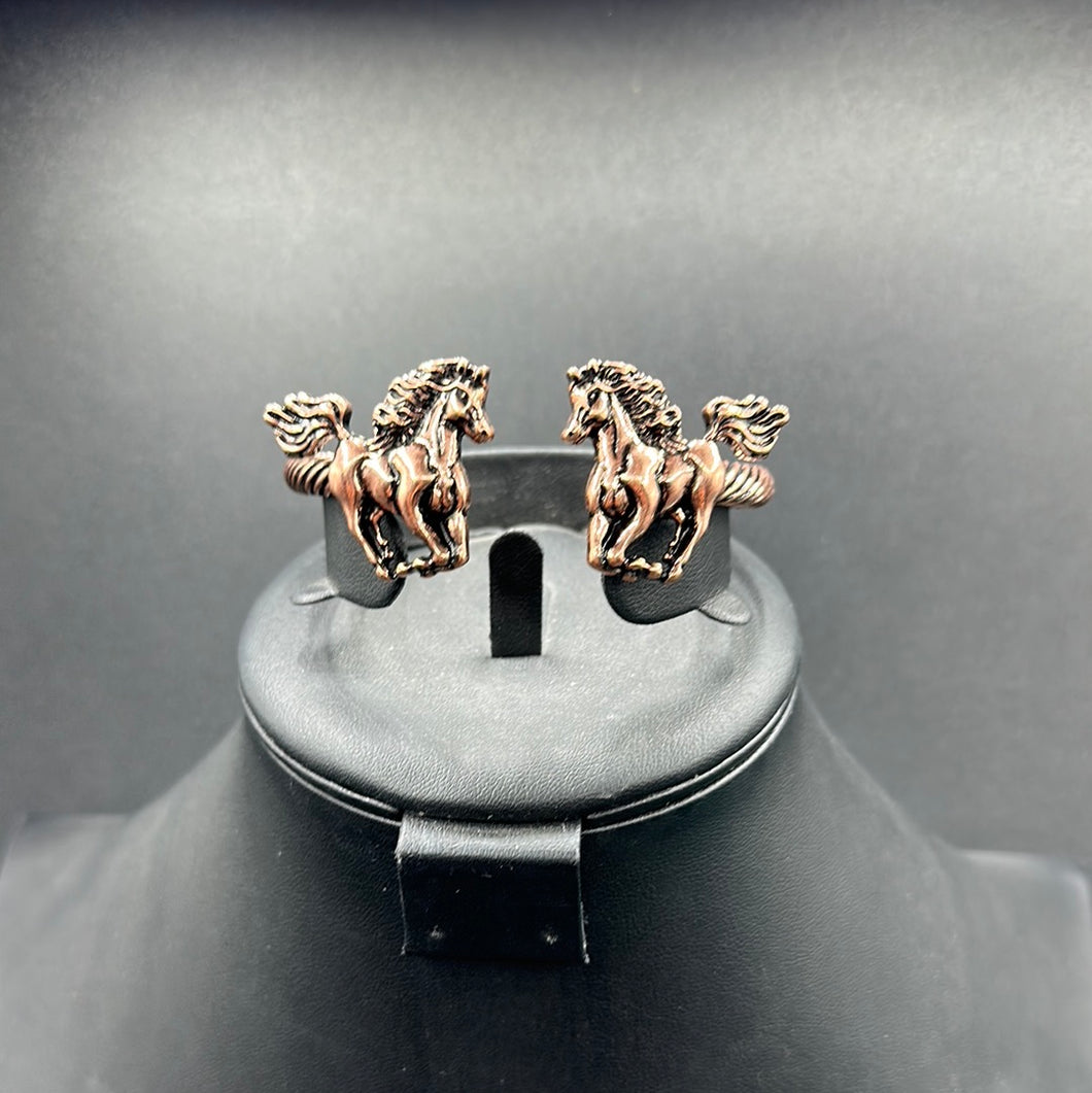 Coppertone Horse Cuff Bracelet