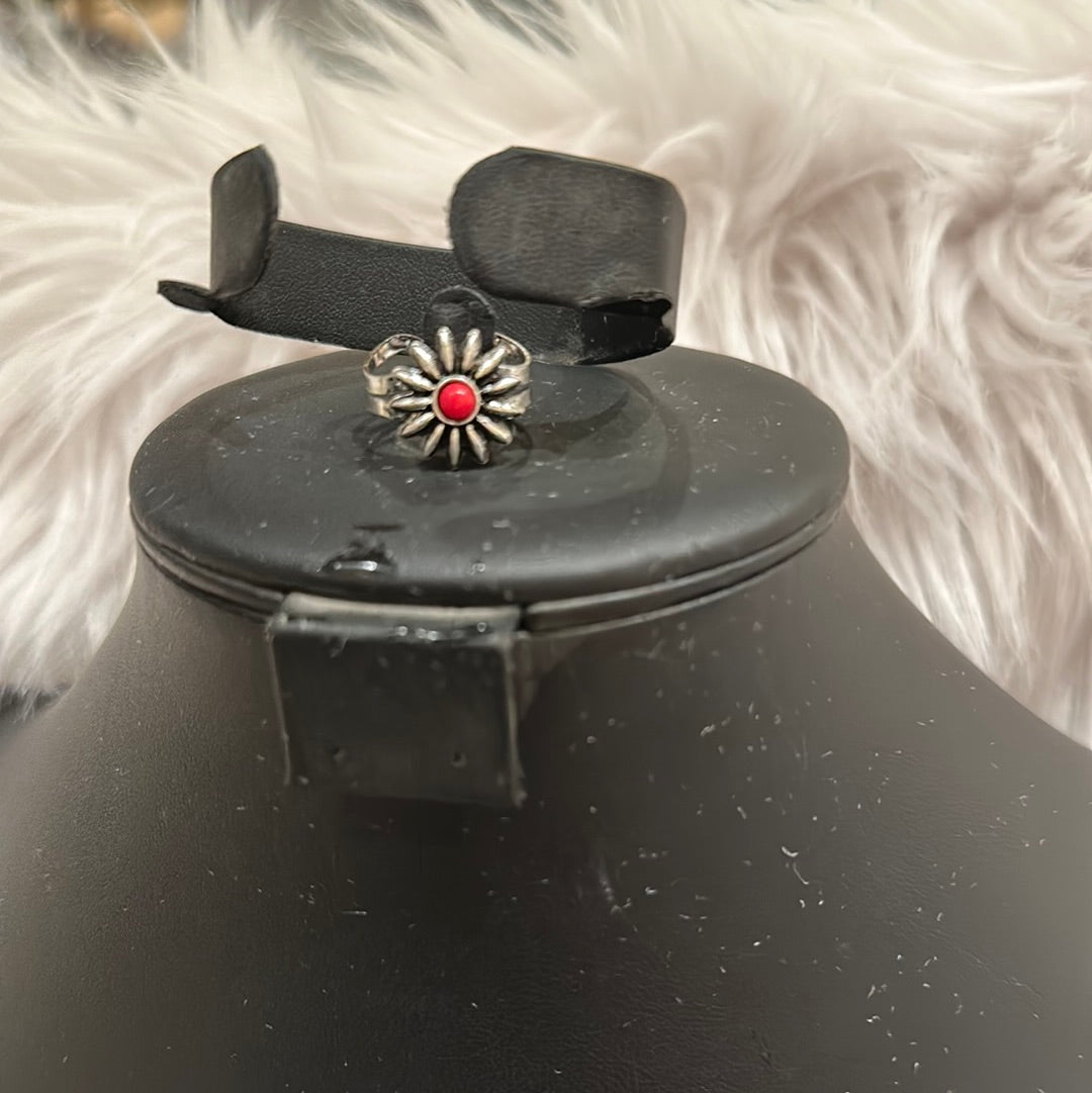 Coral Burst Cuff Ring