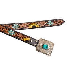 Load image into Gallery viewer, Kelpie Hand Tooled Leather Concho Belt

