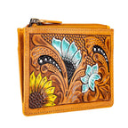 Bloom Tooled Leather Card Holder