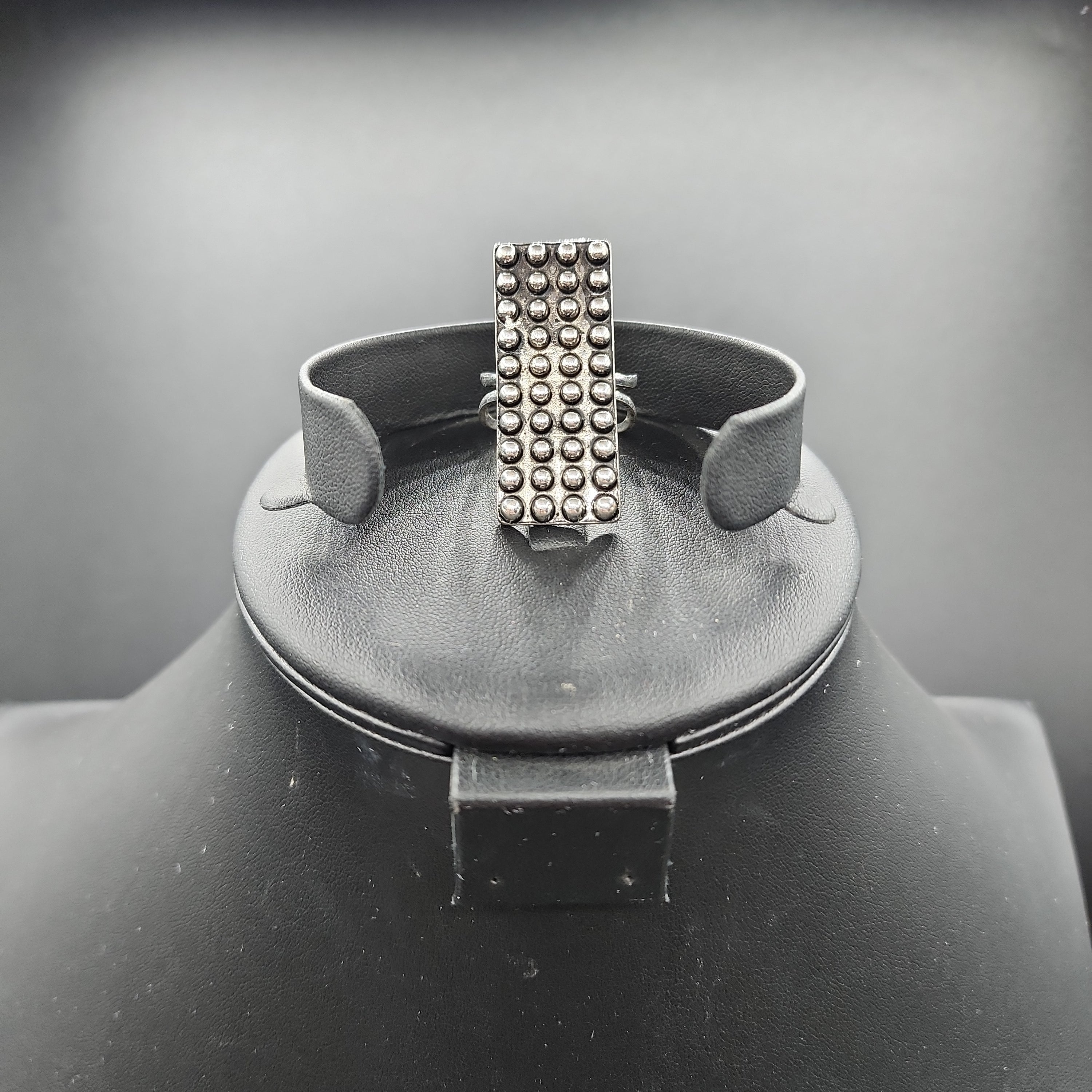 Silver inspired Rectangle Cuff Ring