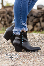 Load image into Gallery viewer, Black Fringe Bootie
