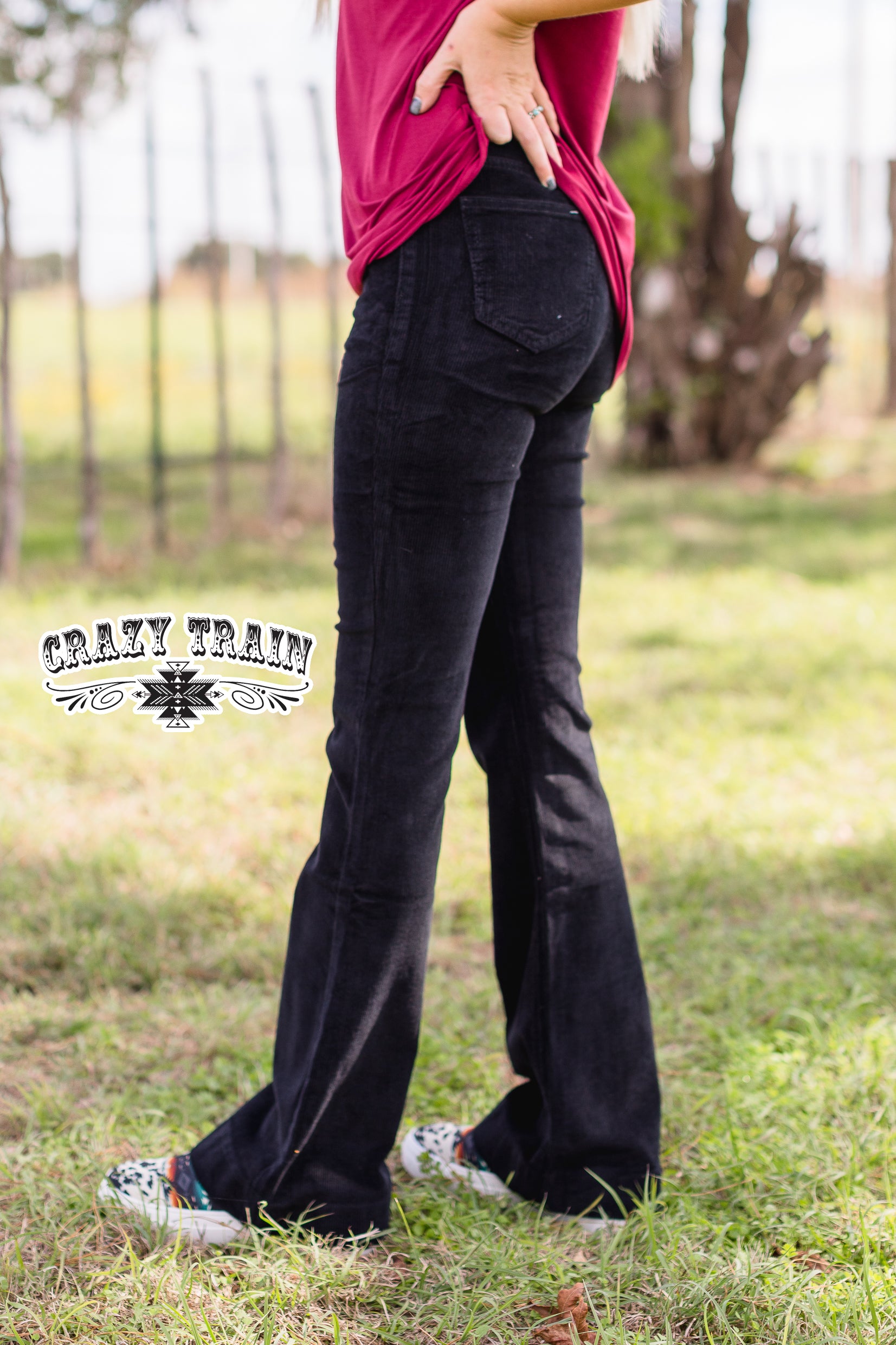 Black Trouser Corduroy Pant