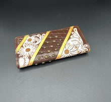 Load image into Gallery viewer, White Floral Tooled Stud Wallet
