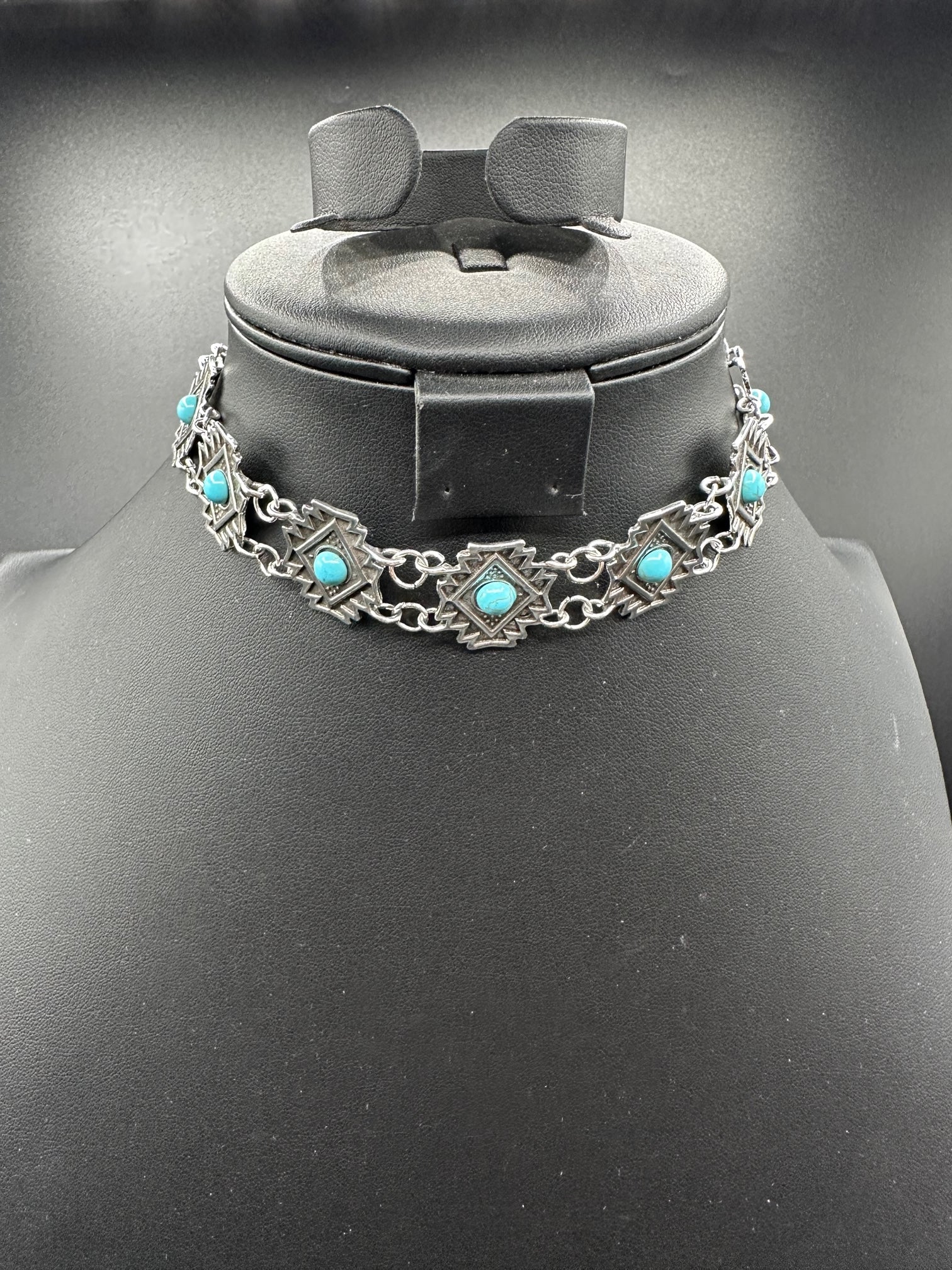 Western Style Link Choker Necklace