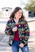 Load image into Gallery viewer, Multi/Cow Print Reversible Plush Jacket
