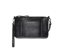 Load image into Gallery viewer, Montana West Black Leather Crossbody Purse
