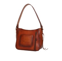 Load image into Gallery viewer, Montana West Brown Leather Shoulder Bag
