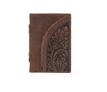 Load image into Gallery viewer, Montana West Brown Embossed Leather Notebook
