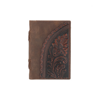 Load image into Gallery viewer, Montana West Brown Embossed Leather Notebook
