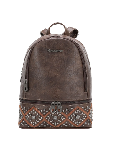 Montana West Chocolate Studded Backpack