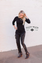 Load image into Gallery viewer, Leopard Print Fringe Leggings
