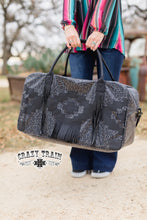 Load image into Gallery viewer, SW-P13 Black Leopard Southwestern Style Duffle Bag
