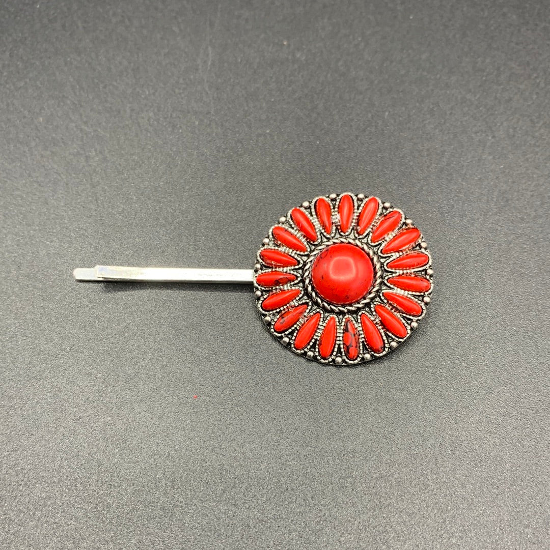 #393H Coral Inspired Floral Cluster Hair Pin Set