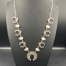 Load image into Gallery viewer, A194N White Stone Inspired Naja Necklace
