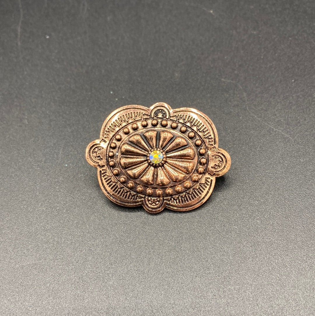 #B17HP Copper Concho Inspired Hair Pin