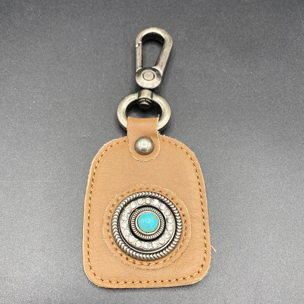 Montana West Brown Turquoise Keychain