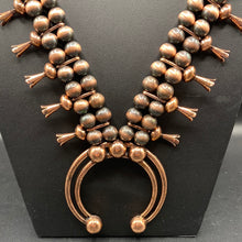Load image into Gallery viewer, Coppertone Squash Blossom Necklace
