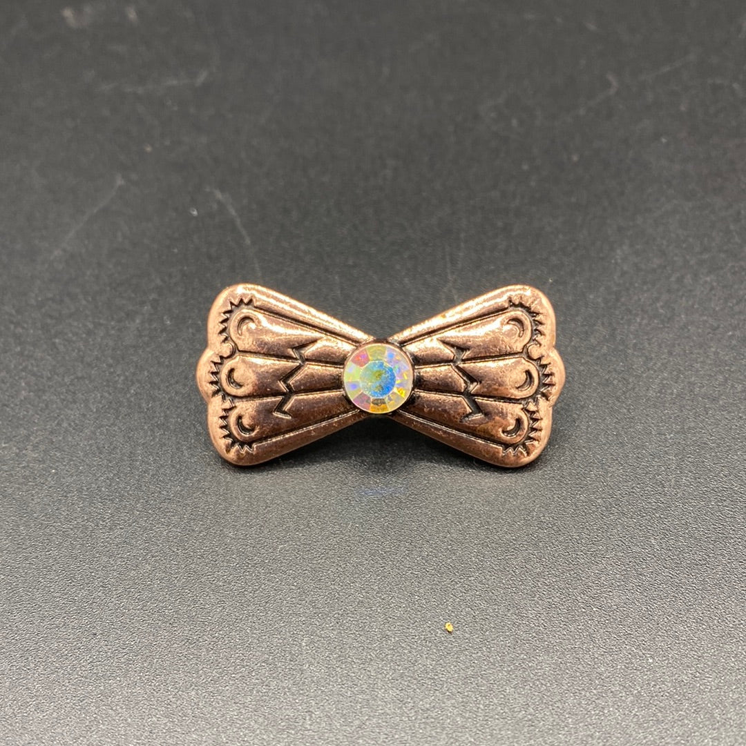 #B8HP Copper Inspired Bow Hat Pin