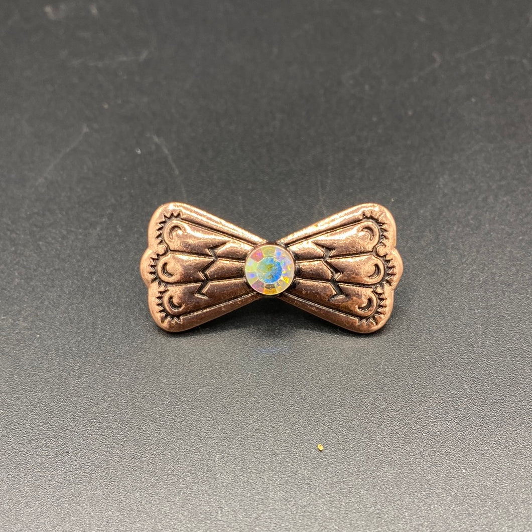 #B8HP Copper Inspired Bow Hat Pin