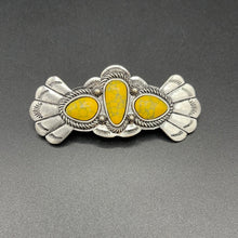 Load image into Gallery viewer, #863H Yellow Stone Inspired Hair Barrette
