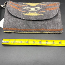 Load image into Gallery viewer, CW2 Dark Grey Southwestern Woven Clutch Wristlet
