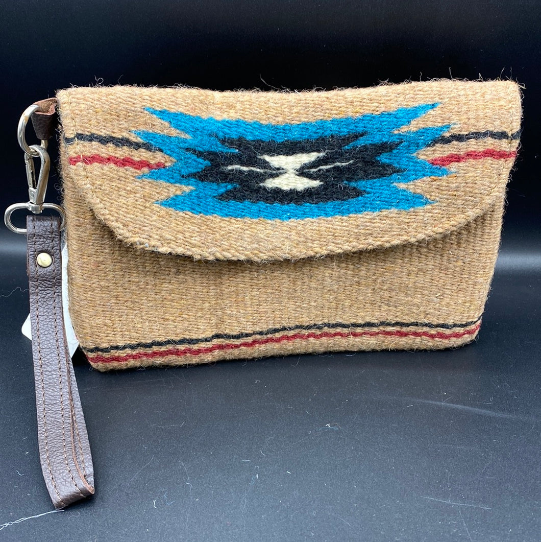 CW3 Tan Southwestern Woven Clutch Wristlet